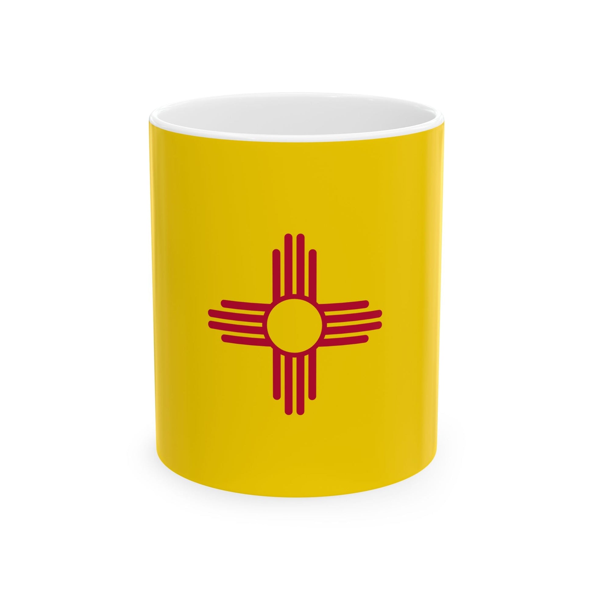 Bright Yellow New Mexico Flag Ceramic Mug - 11oz Printify