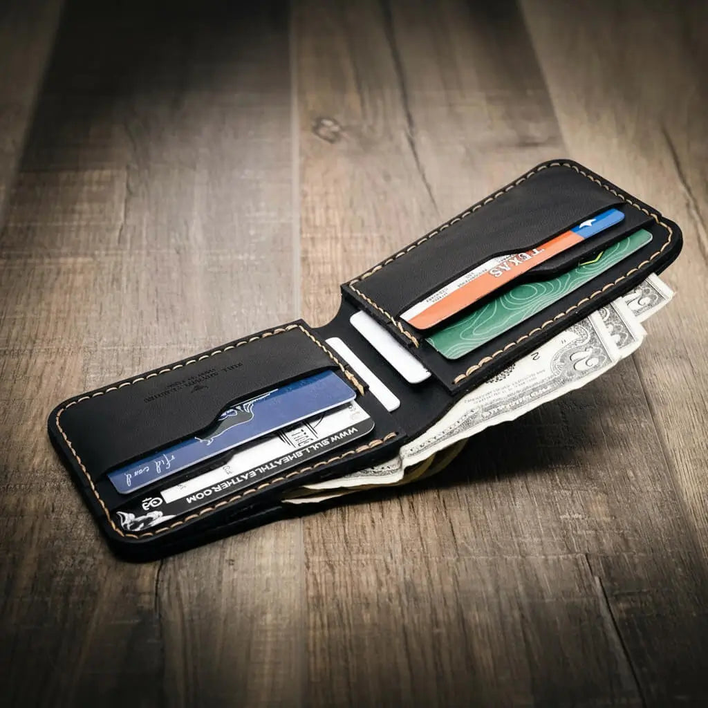 Rio Grande bifold full-grain leather wallet, view 16