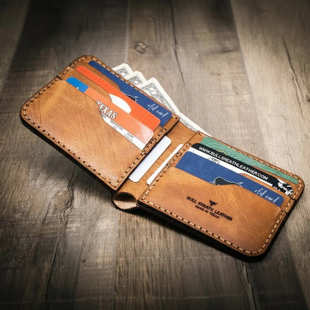 Big Bend bifold full-grain leather wallet