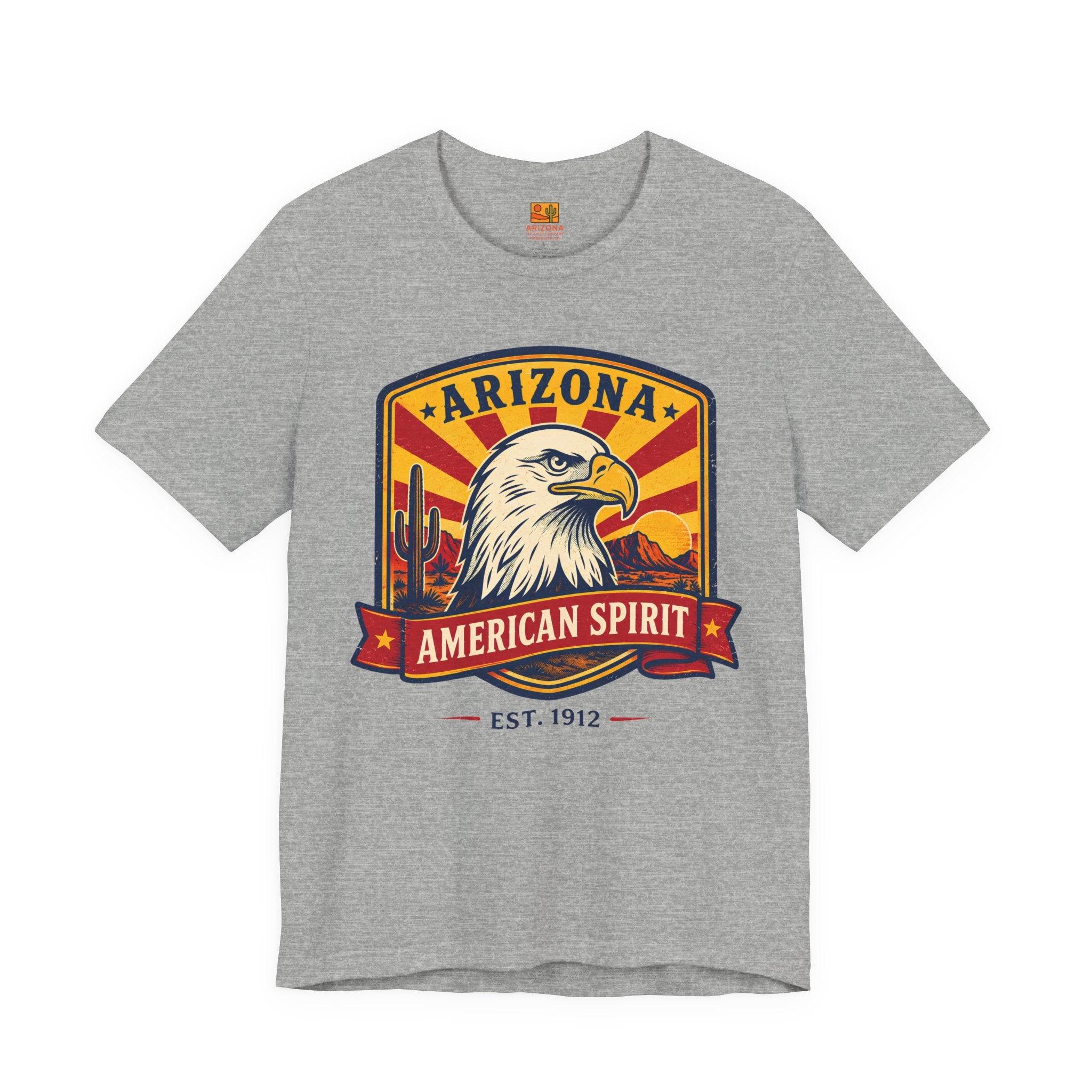 Arizona American Spirit Eagle T-Shirt — Patriotic Desert Vintage Graphic Tee — side view 2