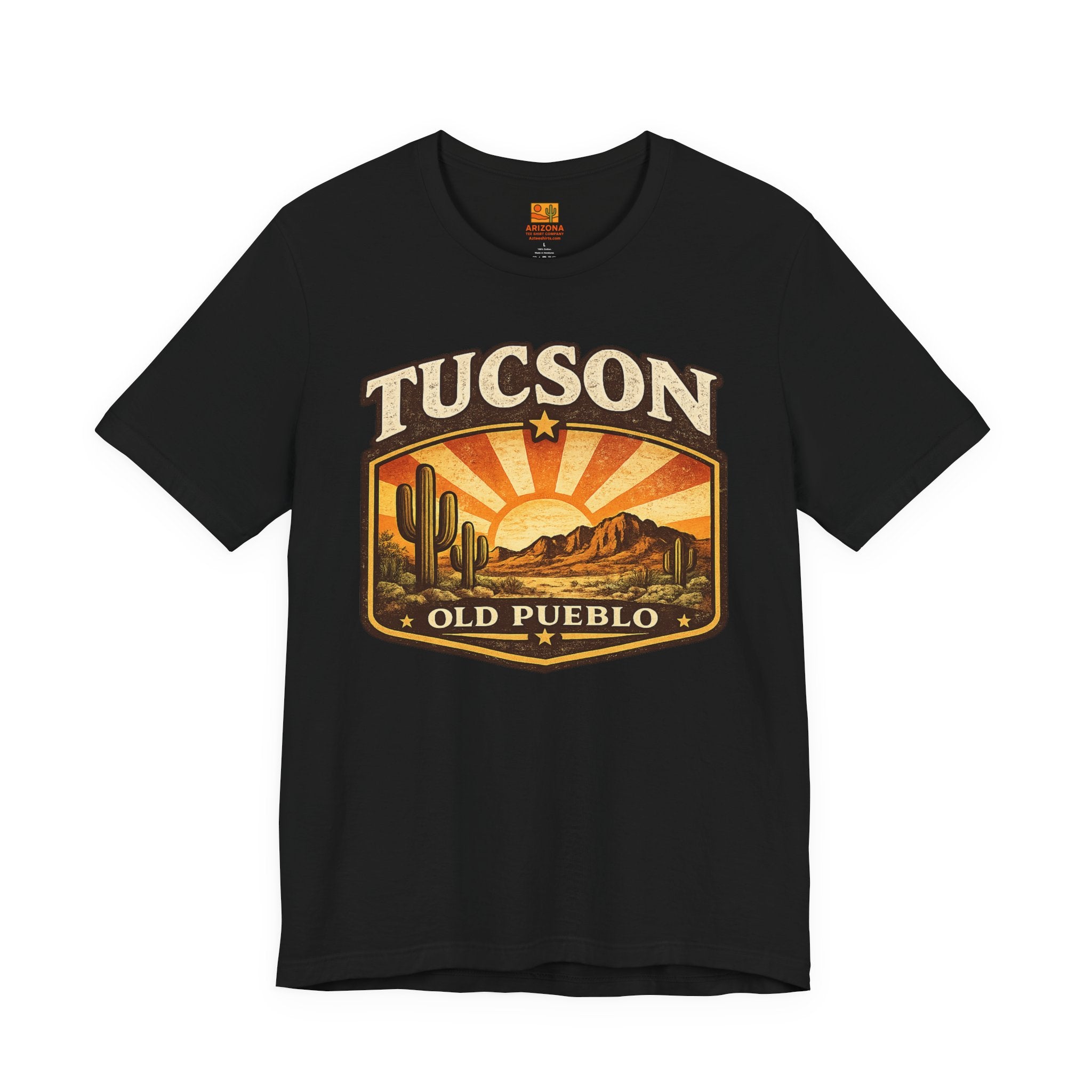 Tucson Vintage Sunset Tee — 'Old Pueblo' Desert Graphic T-Shirt — alternate view