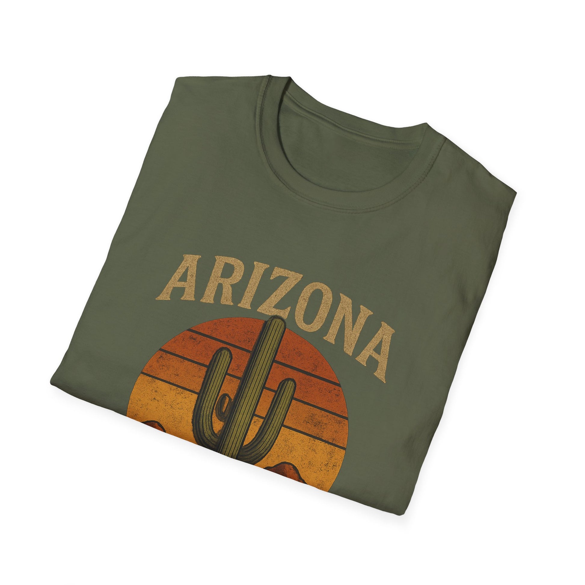 Arizona Retro Graphic T-Shirt, Vintage Style Tee, Cactus Shirt, Southwest Apparel.