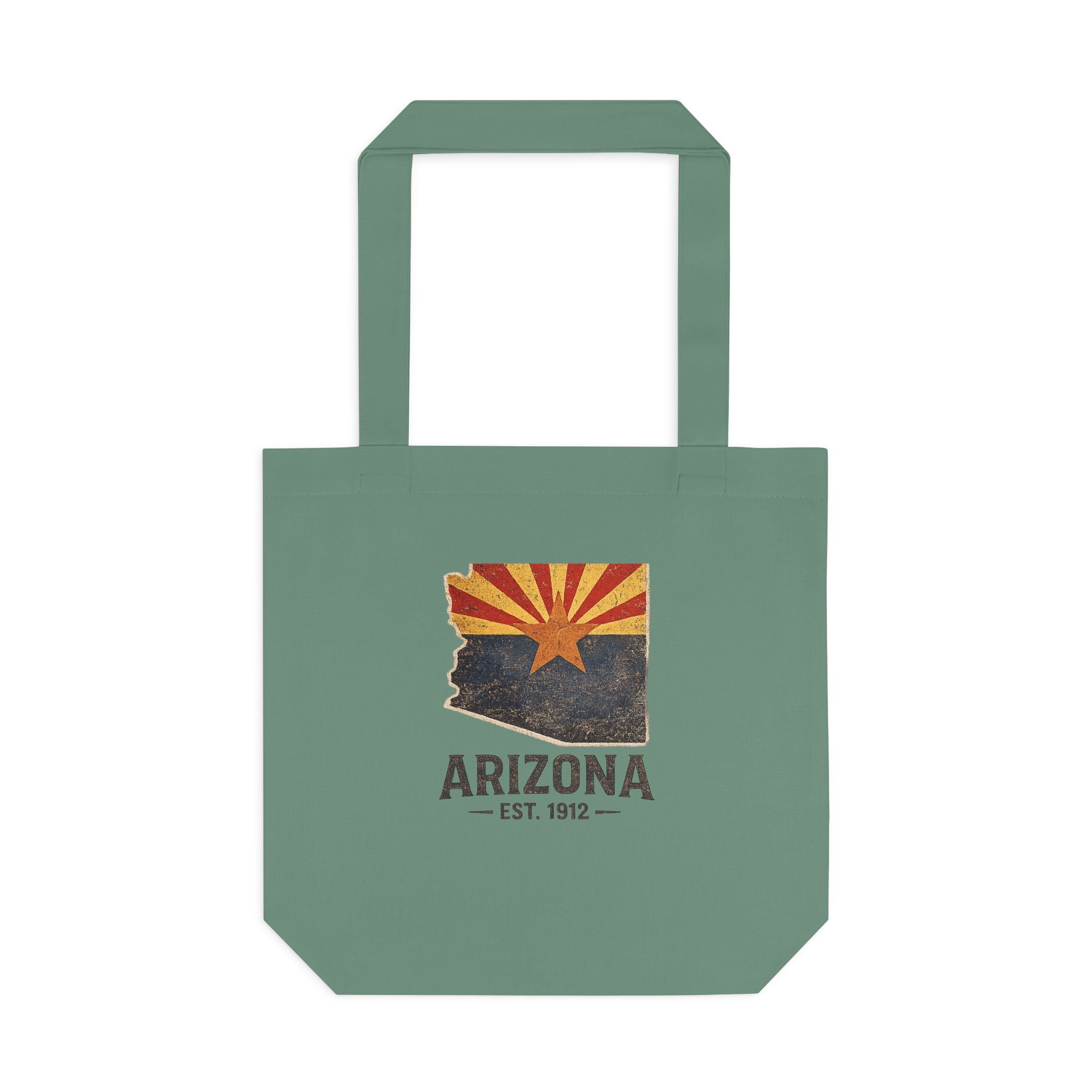 Arizona State Flag Canvas Tote Bag - Vintage Arizona Est. 1912 Shopping Bag