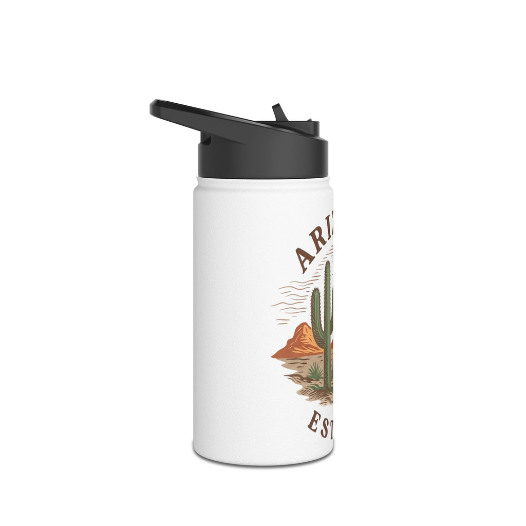 Arizona Desert Stainless Steel Water Bottle — 'Arizona Est. 1912' Travel Bottle — detail view