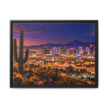 Phoenix Arizona skyline canvas print, framed city lights wall art