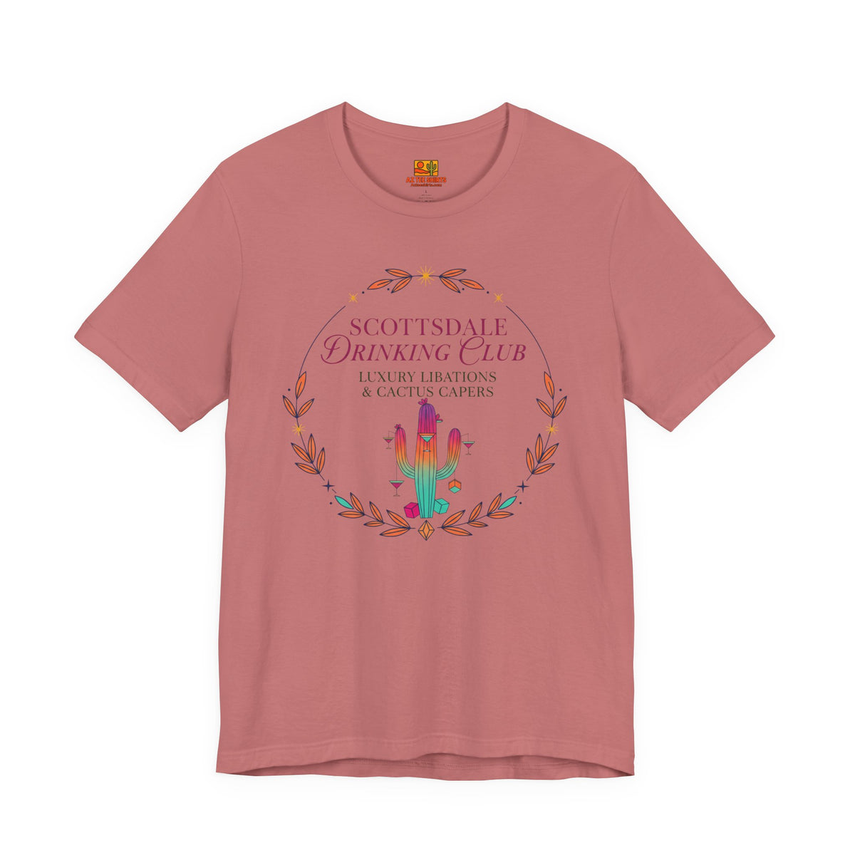 Scottsdale Drinking Club Tee — Cactus & Cocktail Graphic T-Shirt
