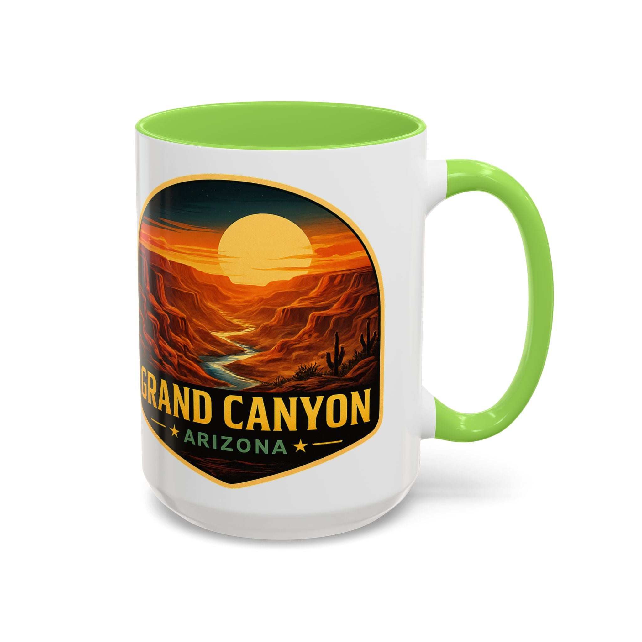 Grand Canyon Sunset Mug — Arizona Travel Coffee Cup — detail view