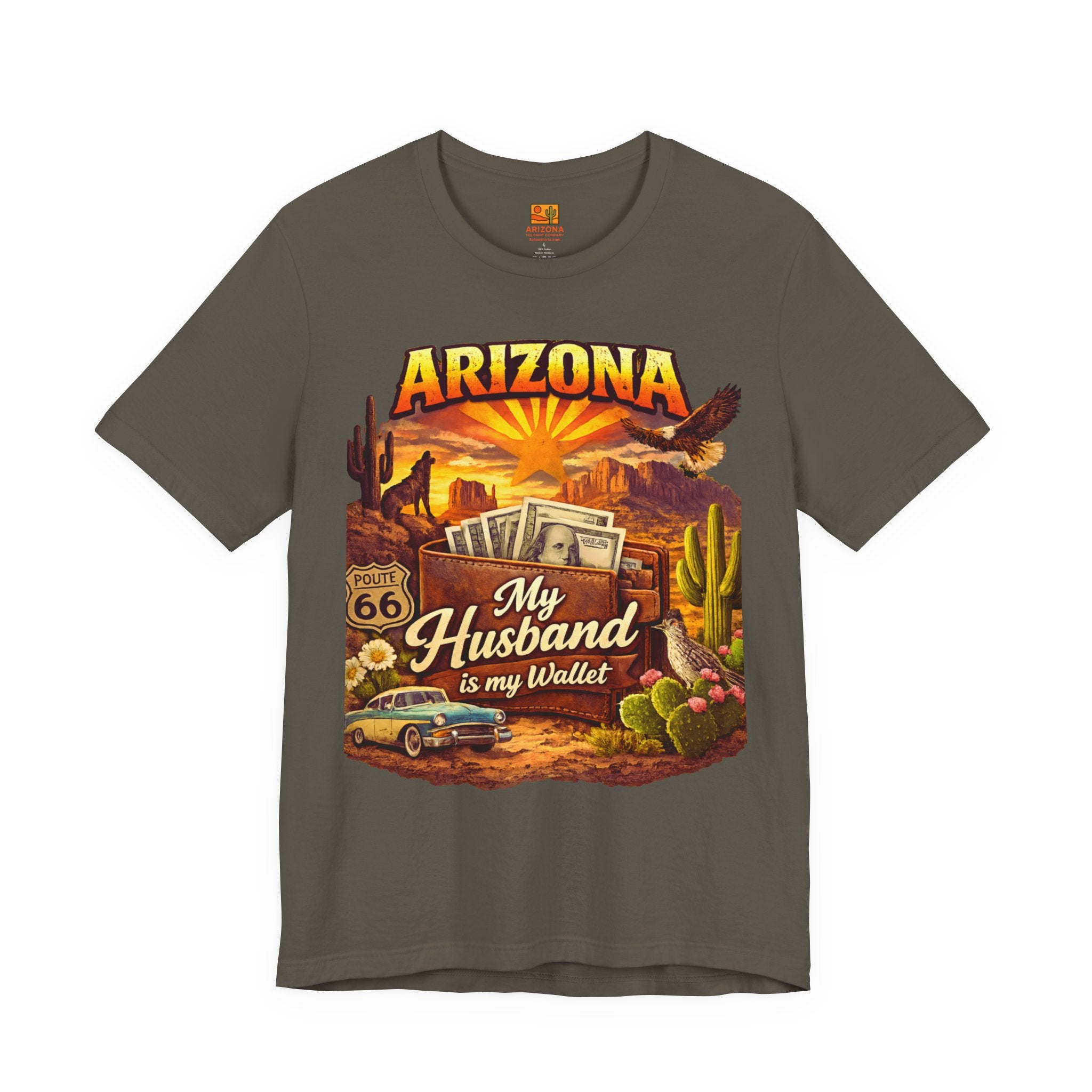 My Husband Is My Wallet T-Shirt — Funny Married Couple Tee — alternate view