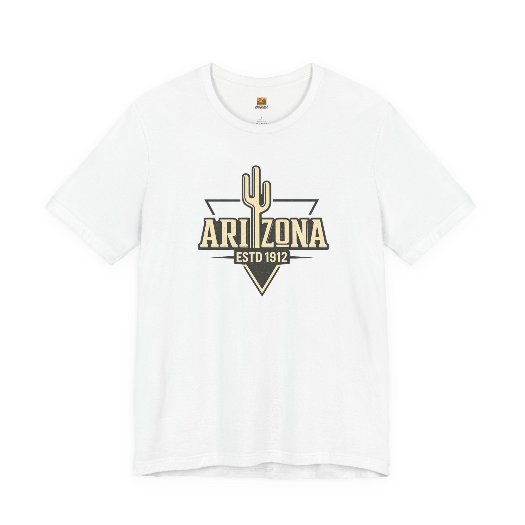 Arizona Cactus Vintage Logo Tee — ESTD 1912 Desert Graphic T-Shirt
