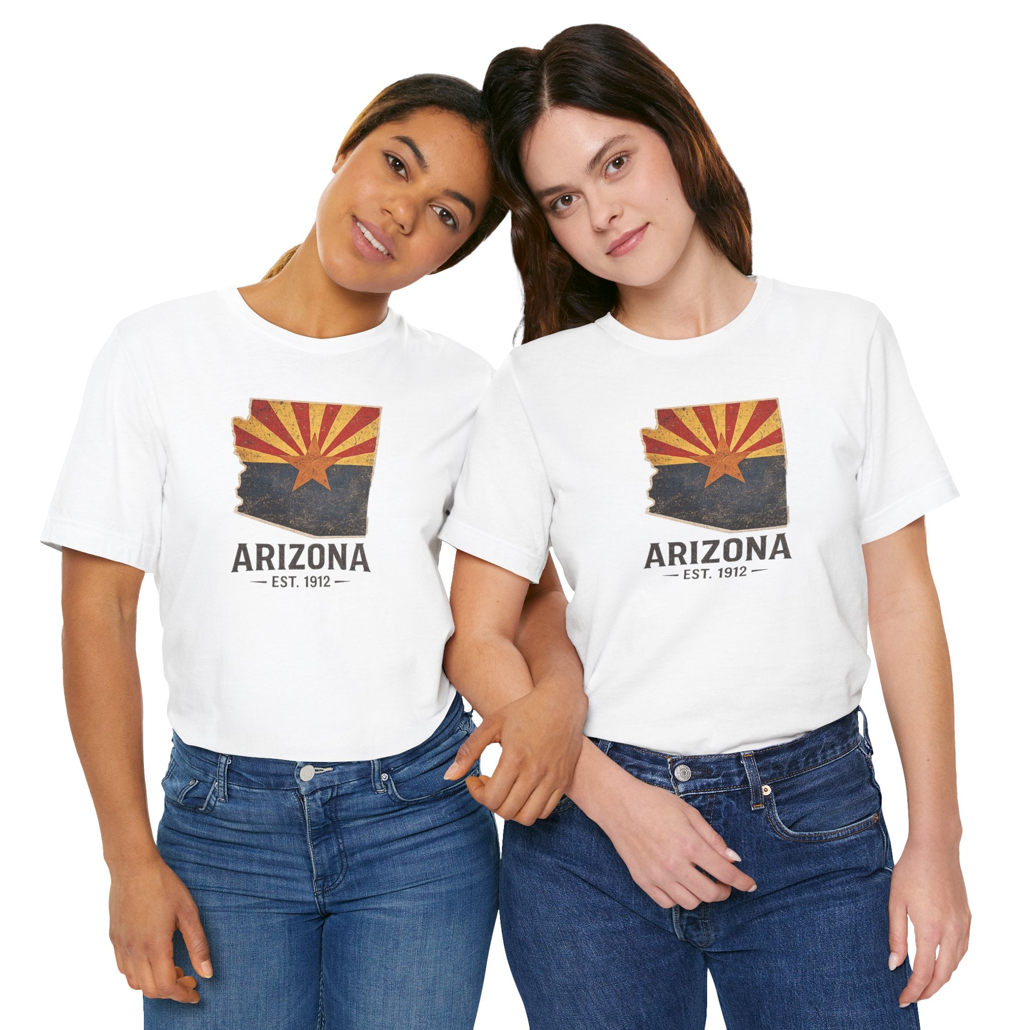 Arizona State Flag T-Shirt – Vintage 'Arizona EST. 1912' Graphic Tee — alternate view
