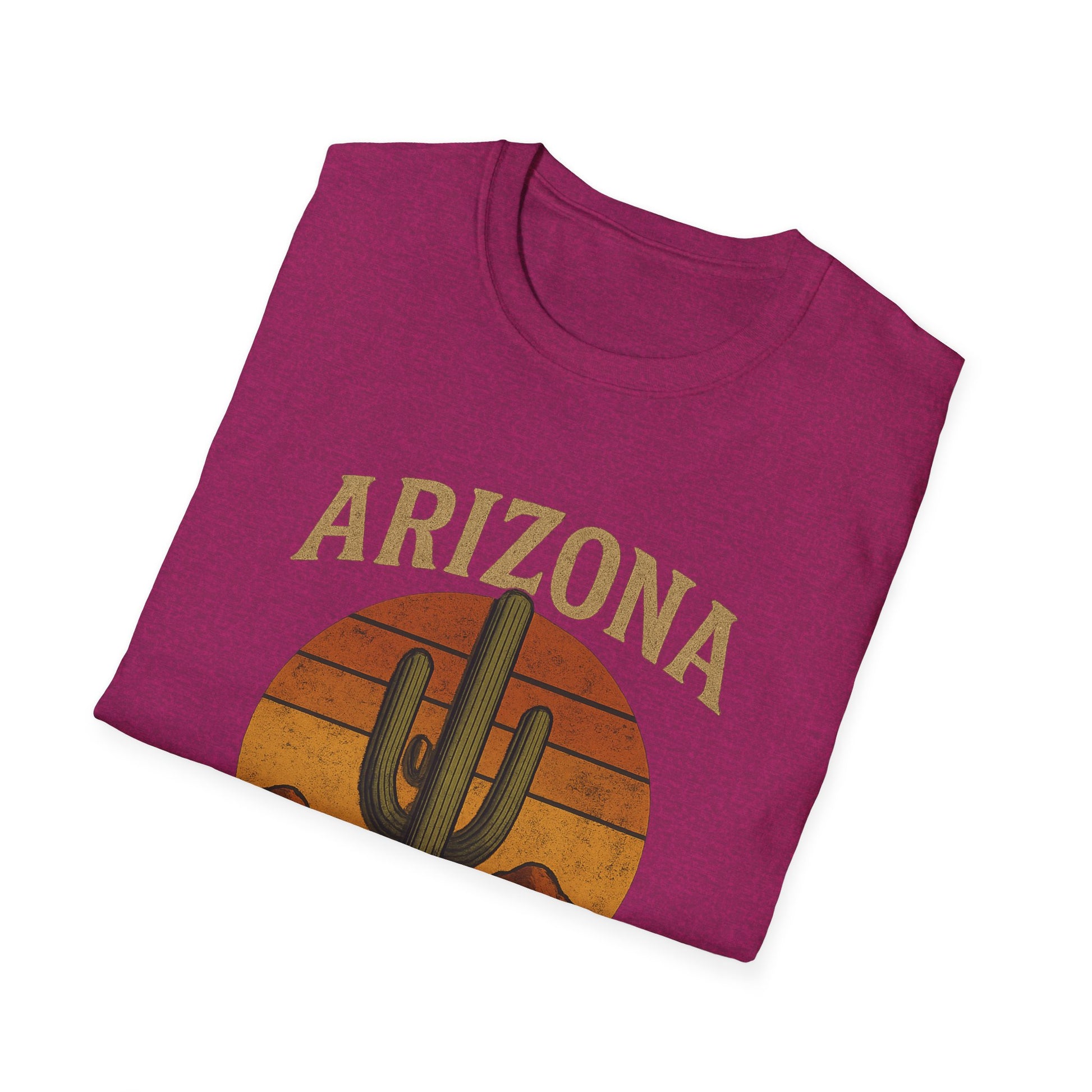 Arizona Retro Graphic T-Shirt, Vintage Style Tee, Cactus Shirt, Southwest Apparel.