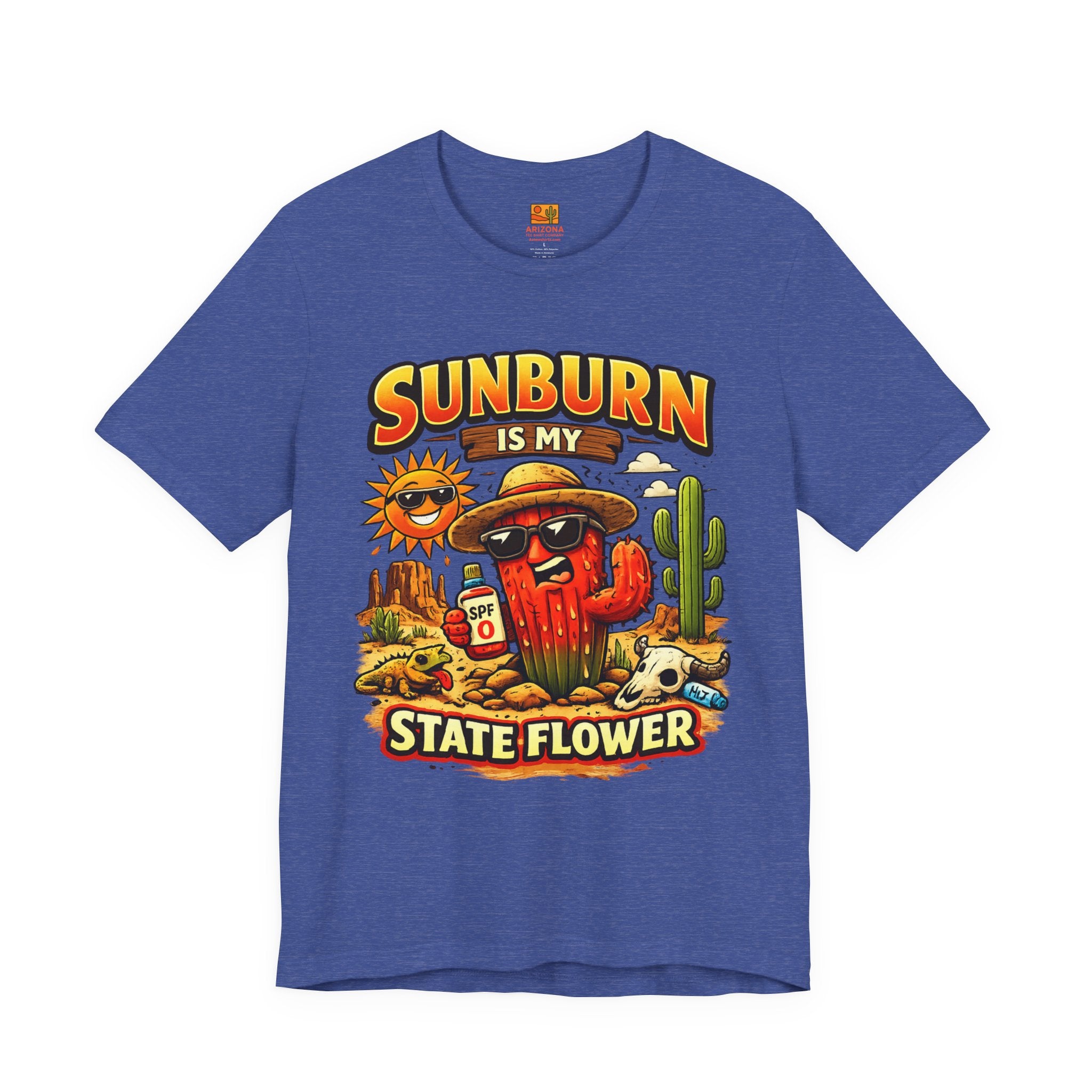 Arizona Desert Sunset Coyote & Saguaro T-Shirt — lifestyle view