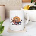 Coyote Wins Ceramic Mug — 'coyote wins' Text Design (11oz & 15oz) — front view