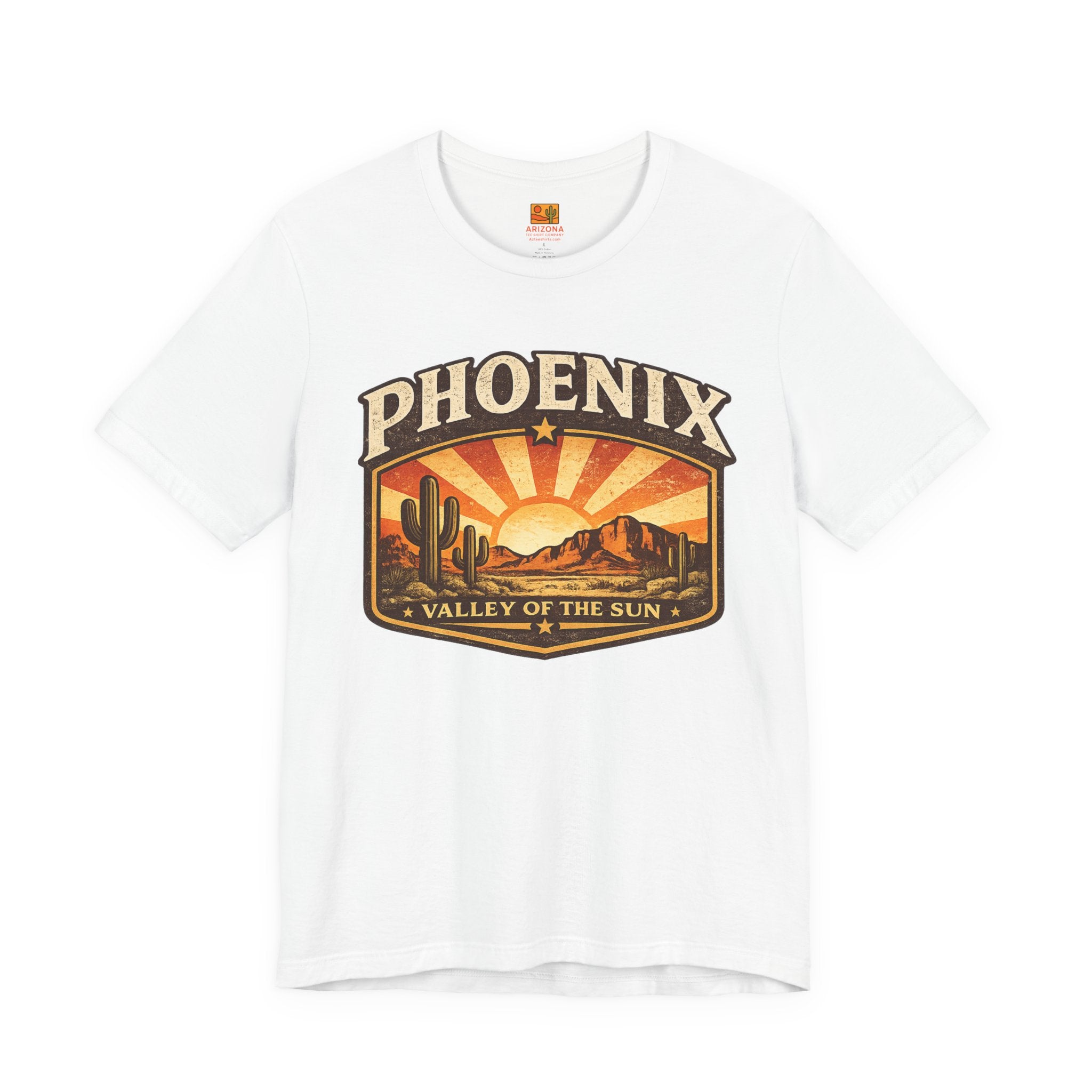 Phoenix Valley of the Sun Tee — Vintage Desert Sunset T-Shirt — back view