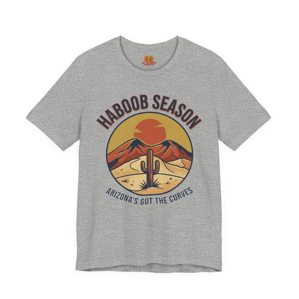 T-Shirt — "Haboob Season: Arizona's Got the Curves" Desert Storm Tee — back view 2