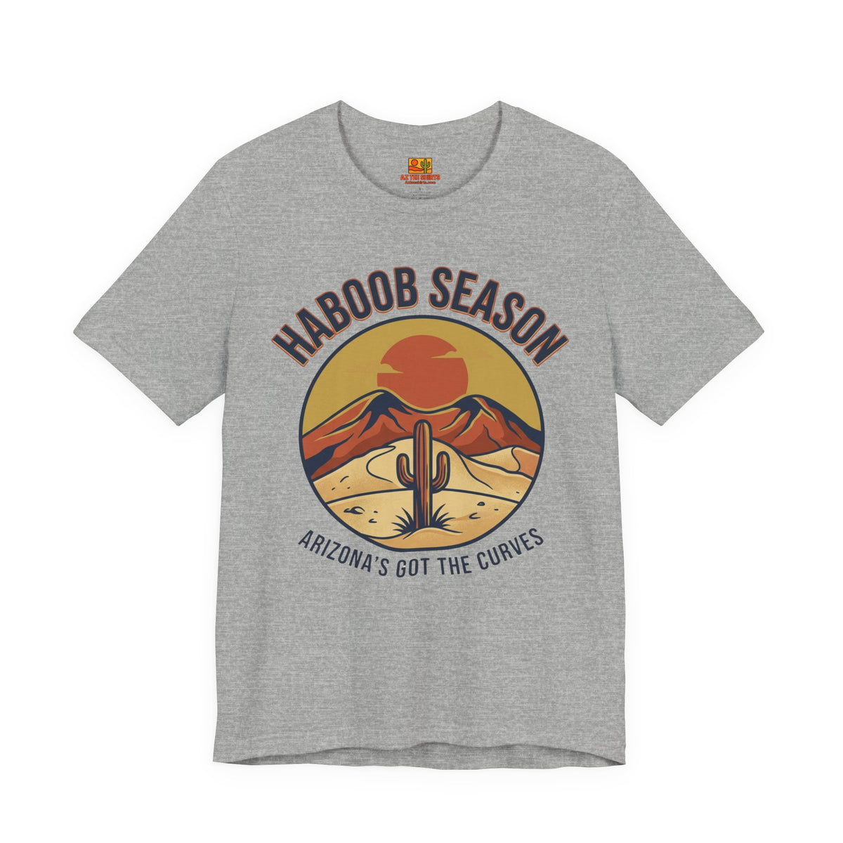 T-Shirt — "Haboob Season: Arizona's Got the Curves" Desert Storm Tee — back view 2