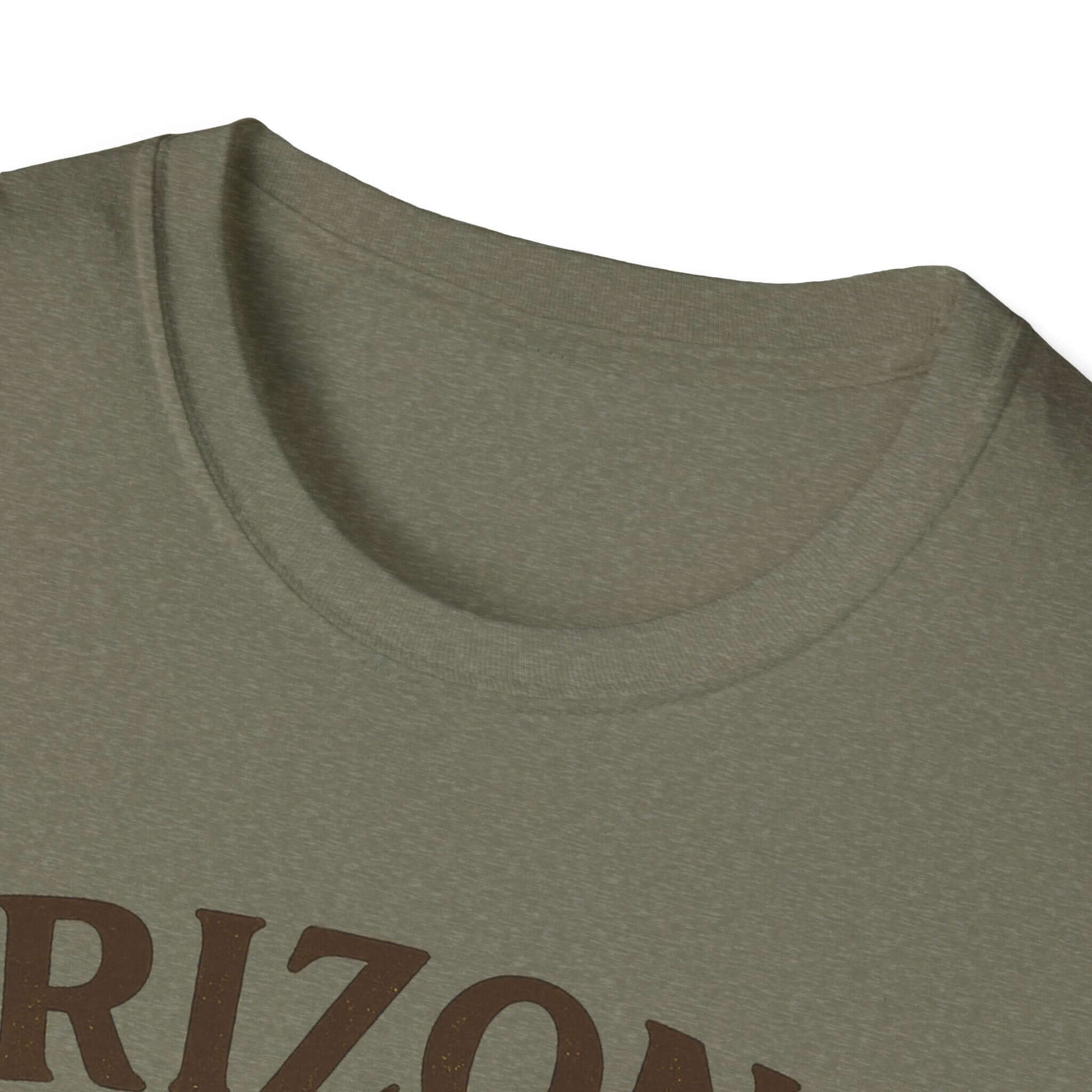 Arizona Sun T-Shirt close-up view, unisex graphic tee highlighting softstyle fabric.