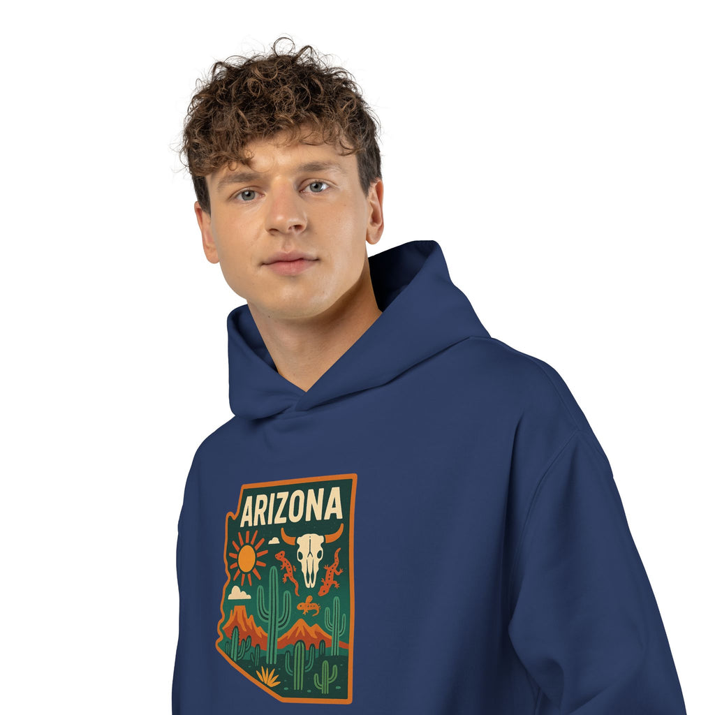 Arizona Desert Hoodie — State Outline Badge Pullover
