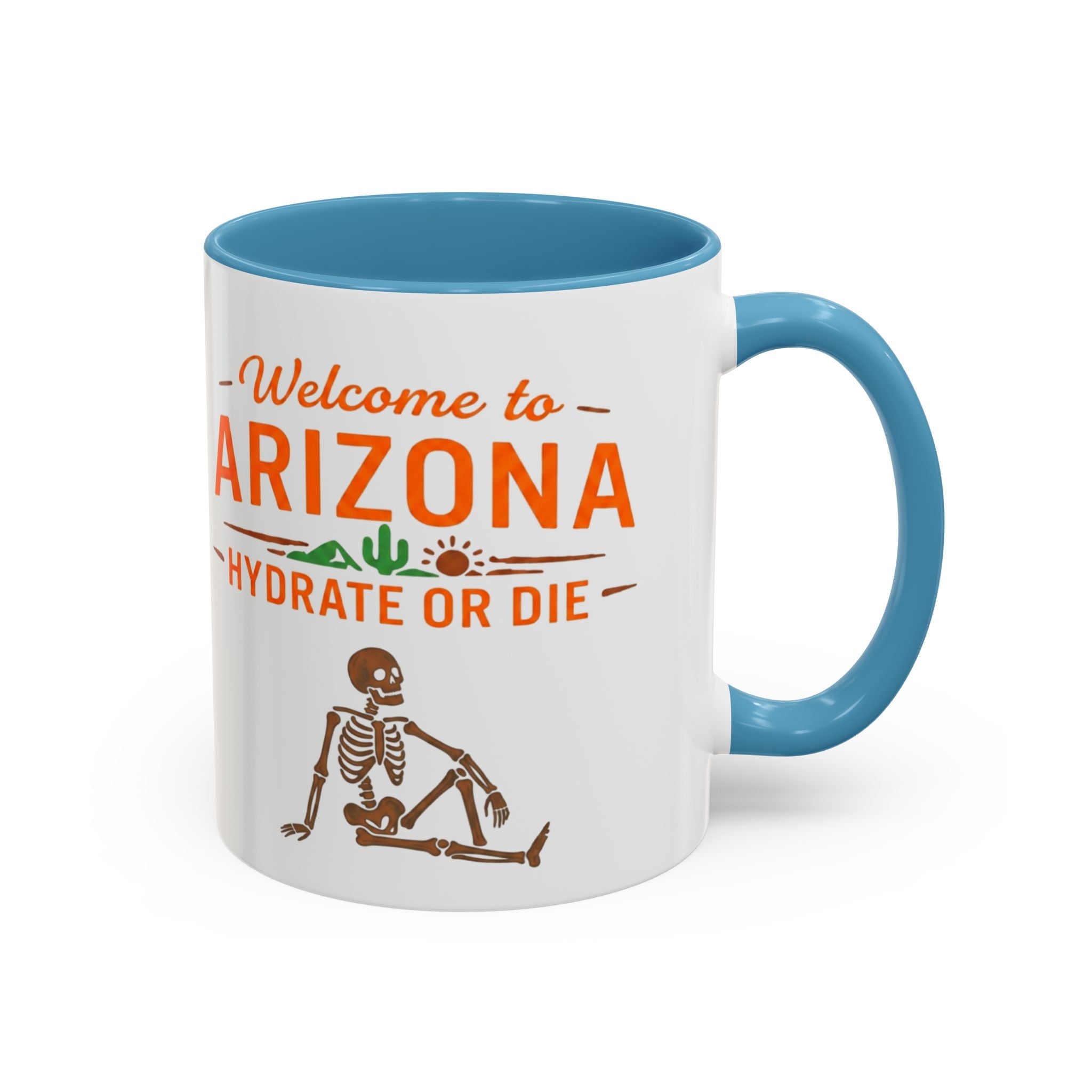 Arizona Mug - "Welcome to Arizona: Hydrate or Die" Coffee Cup (11/15oz) — back view