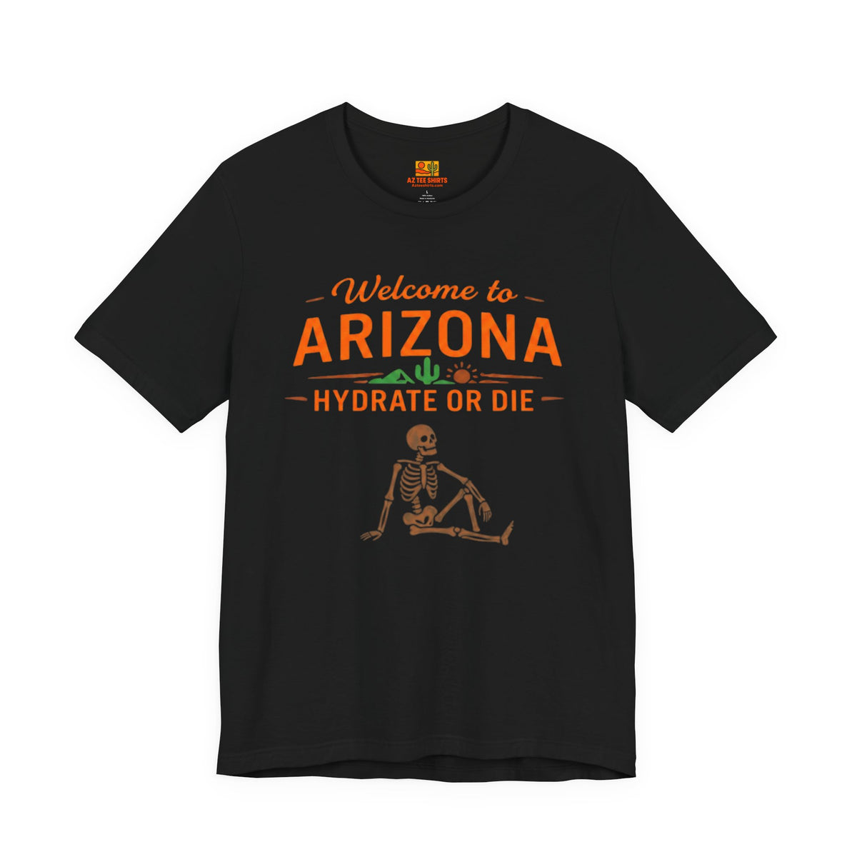 Desert Spirit 'Hydrate or Die' Tee - Soft, Durable Adventure Wear — detail view