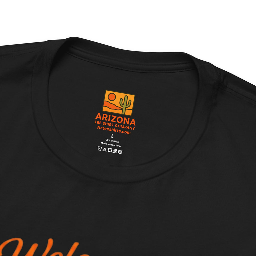 Arizona 'Hydrate or Die' Tee — Welcome to Arizona Desert Skeleton T-Shirt — lifestyle view