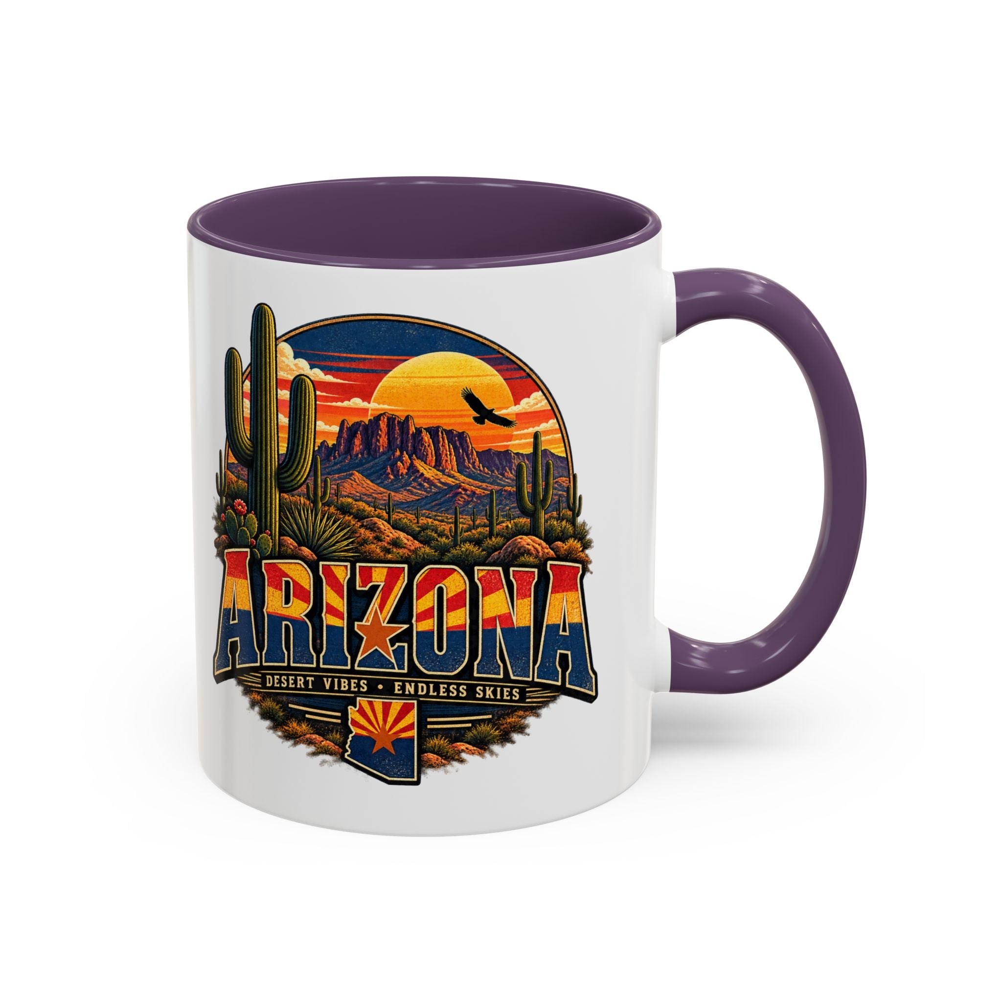 Arizona Coffee Mug – Desert Vibes Scenic Souvenir (11/15oz) — side view