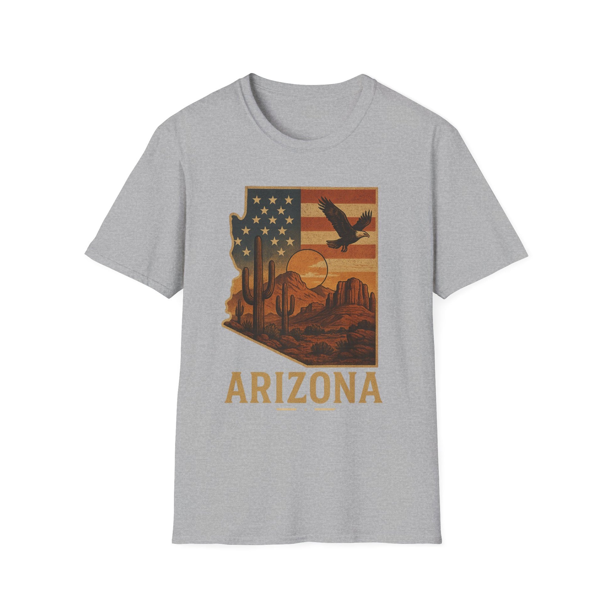 Arizona Desert Vibes Unisex T-Shirt, Casual Outfit, Souvenir Tee, Gift for Travelers, Southwestern Style, Arizona Pride