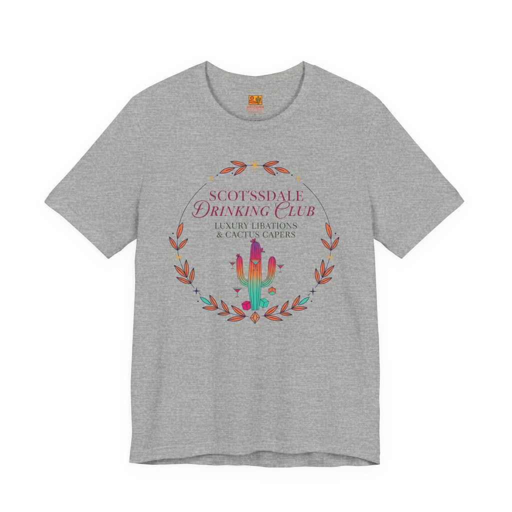 Scottsdale Drinking Club Tee — Cactus & Cocktail Graphic T-Shirt — back view