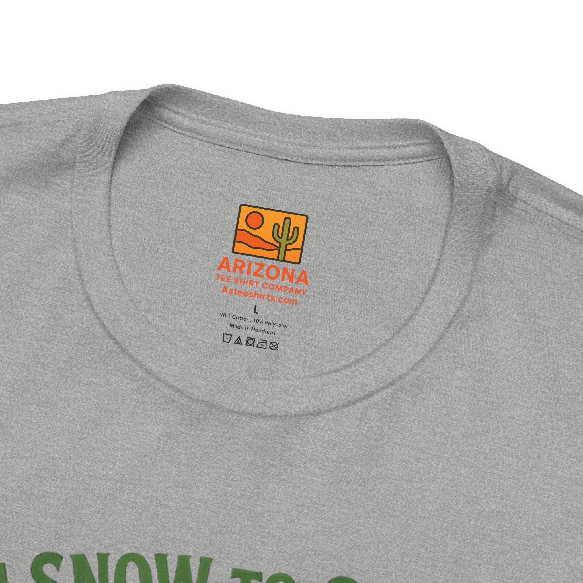Arizona Winter Escape Tee — "From Snow to Saguaro" — lifestyle view