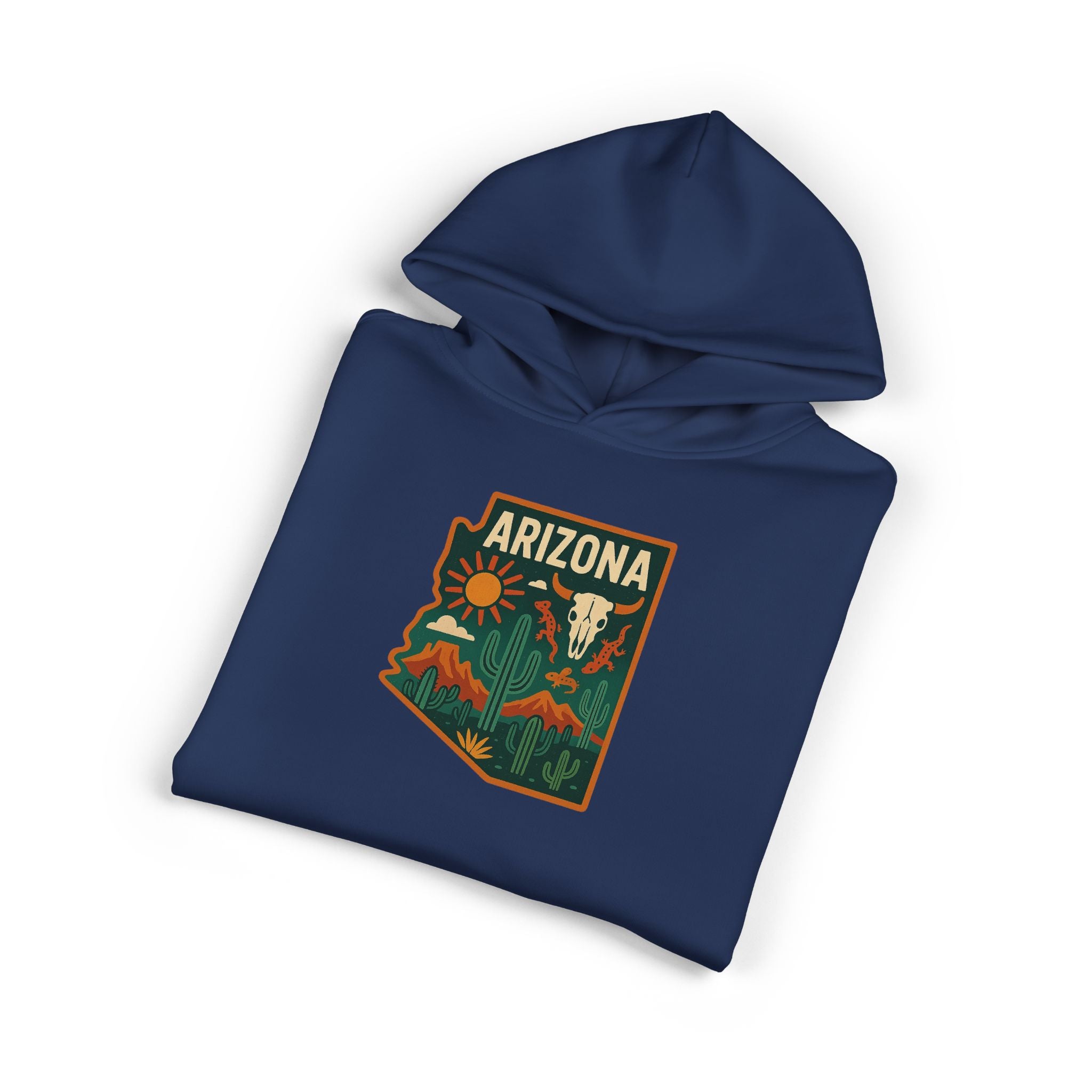 Arizona Desert Hoodie — State Outline Badge Pullover
