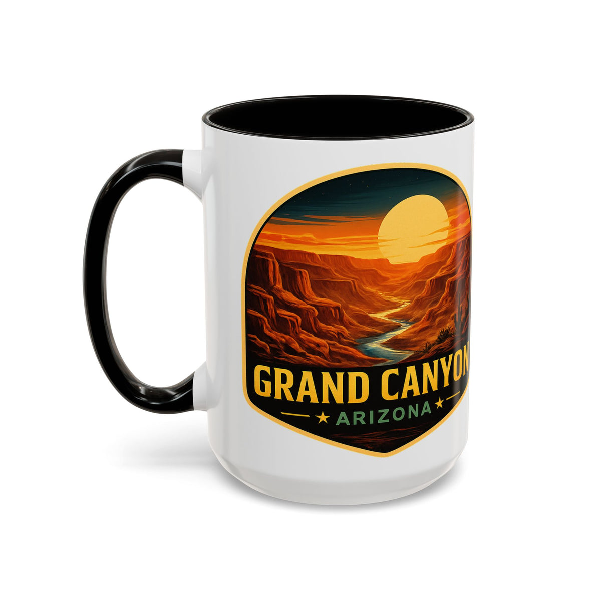 Grand Canyon Sunset Mug — Arizona Travel Coffee Cup (11oz/15oz) — back view 4