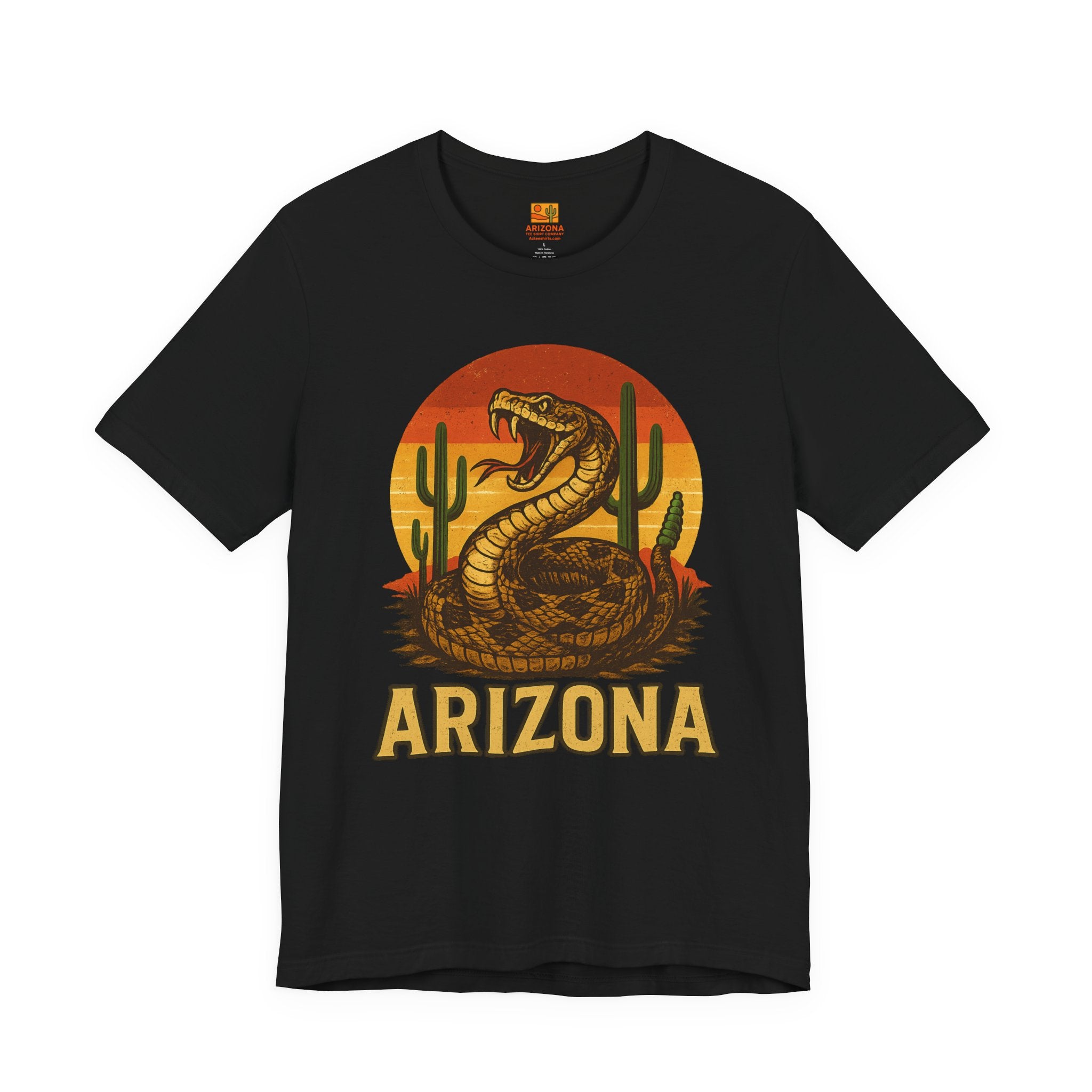 Arizona Rattlesnake Vintage Sunset Tee — side view
