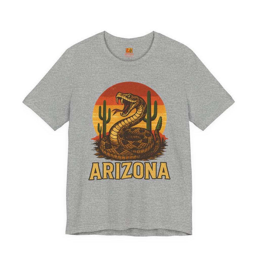 Arizona Rattlesnake Vintage Sunset Tee — back view