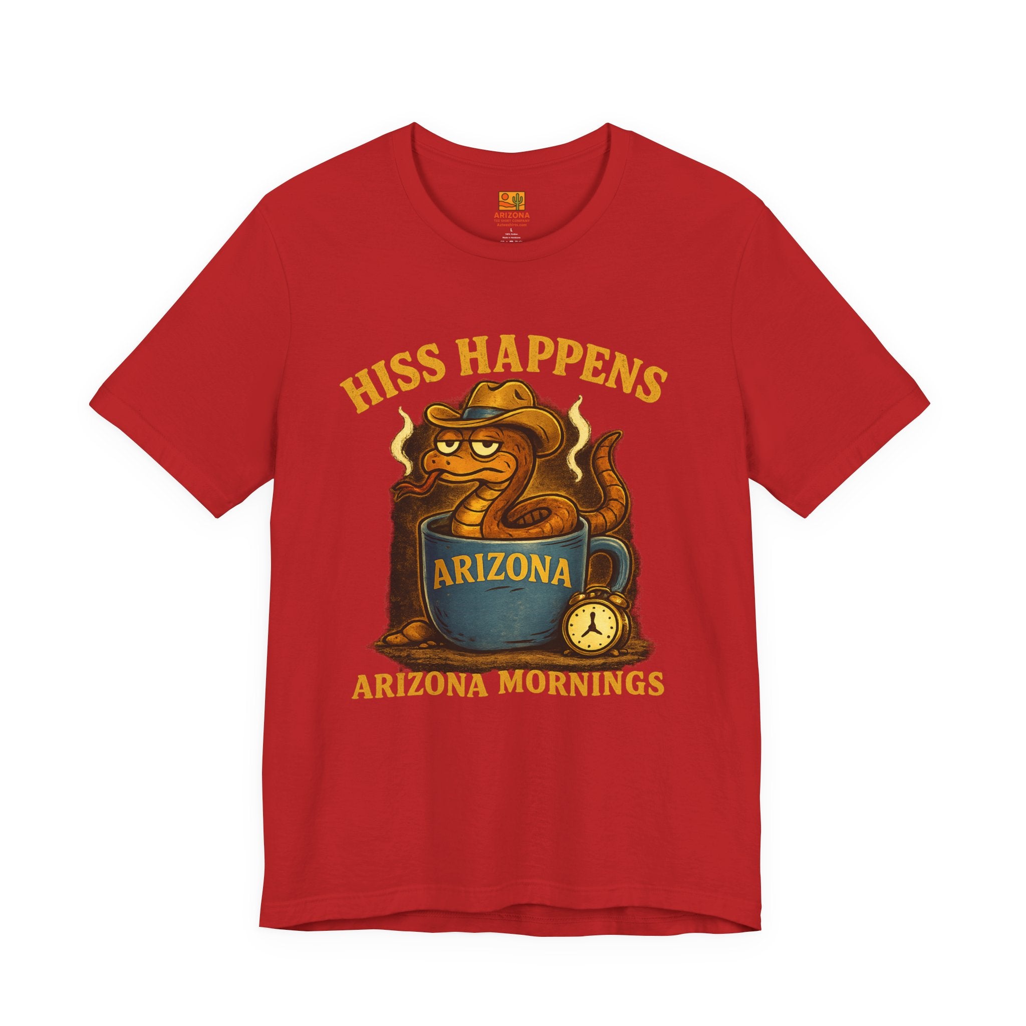 Hiss Happens Arizona Mornings T-Shirt — front view 2