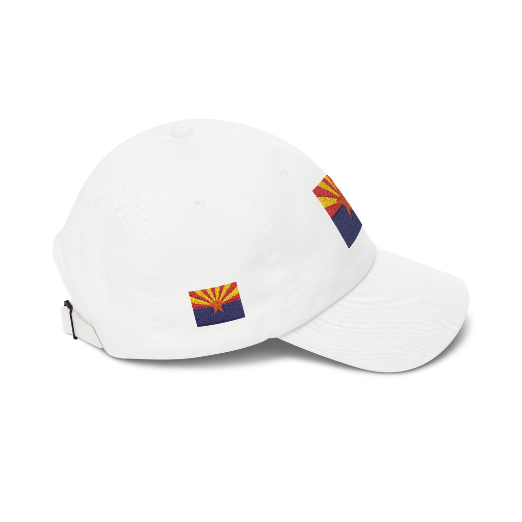Arizona flag dad cap - White, side view