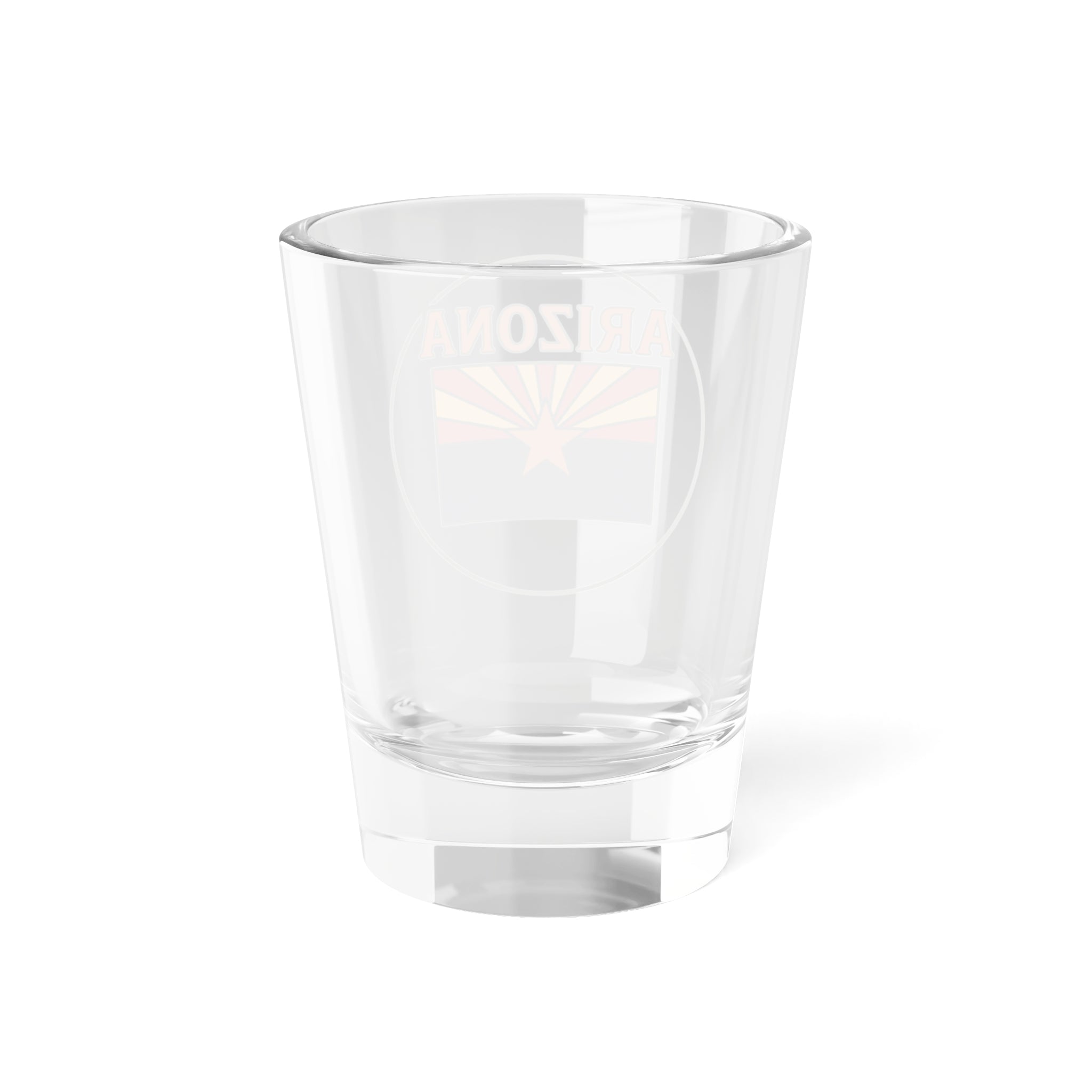 Arizona State Flag Shot Glass — 1.5oz Souvenir Shooter — angle view