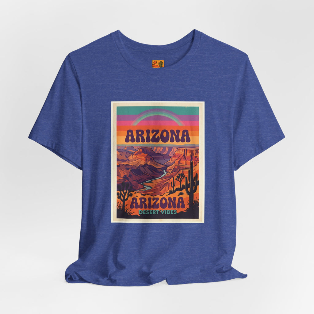 Arizona Sunset Tee — Retro Desert Graphic T-Shirt — front view 3