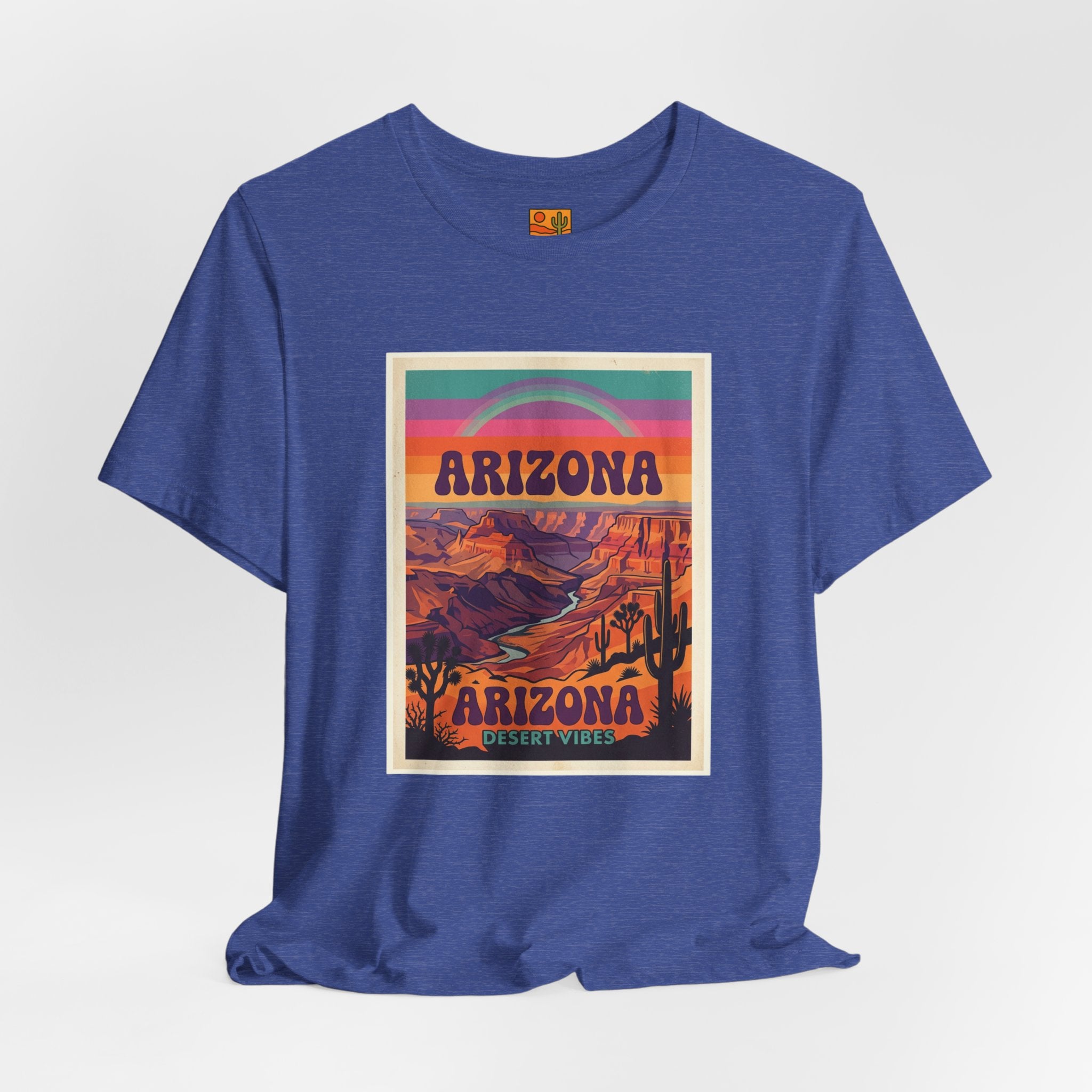Arizona Sunset Tee — Retro Desert Graphic T-Shirt — front view 3