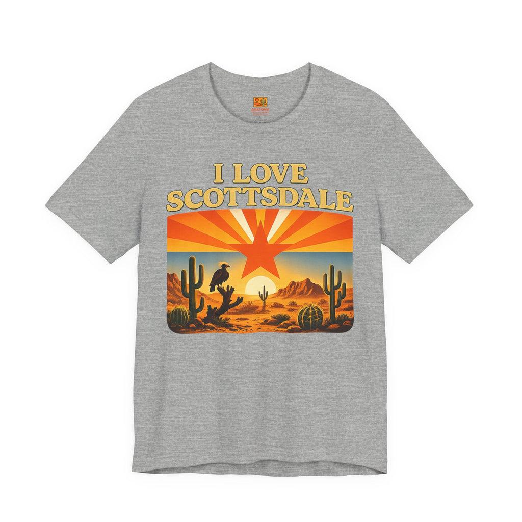 Scottsdale Desert Retro T-Shirt — "I Love Scottsdale" Vintage Tee — front view 2