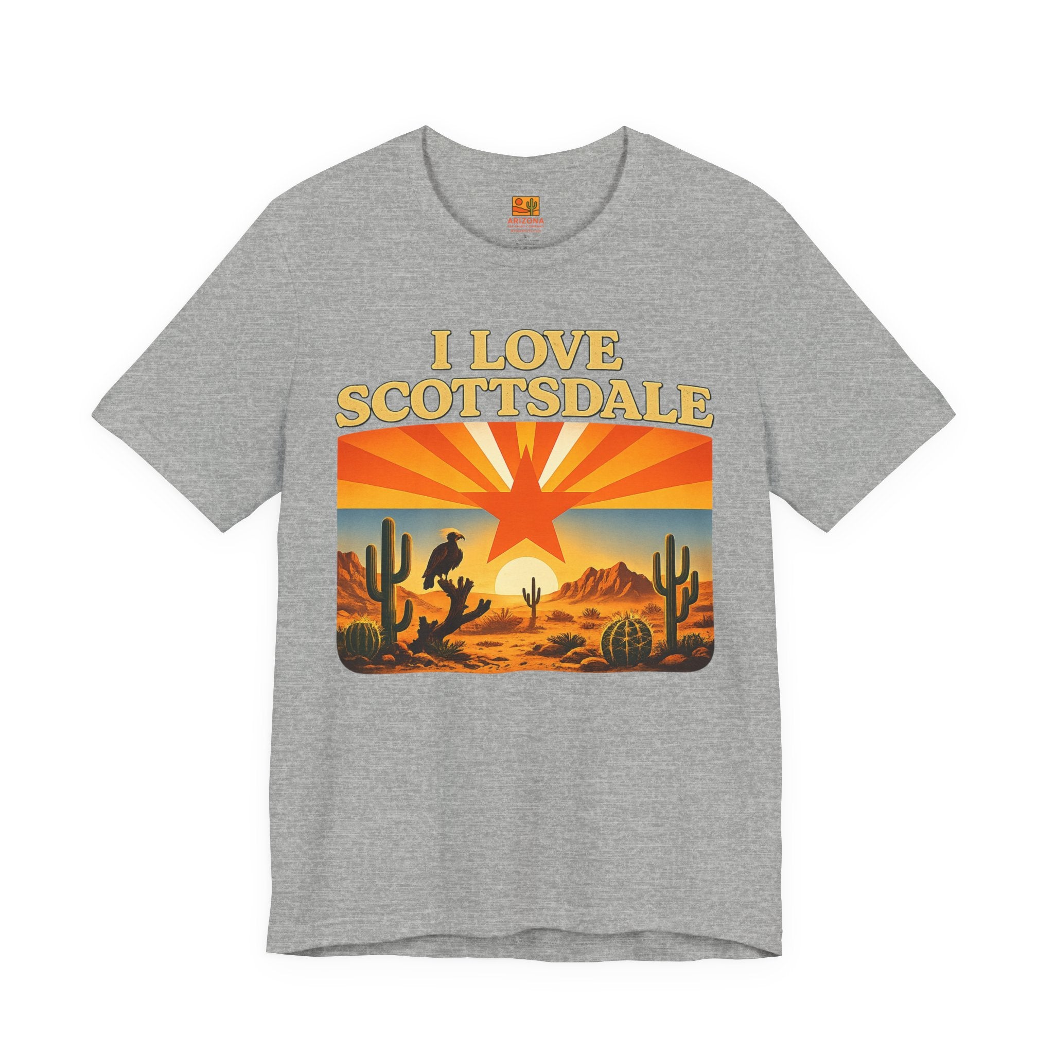Scottsdale Desert Retro T-Shirt — "I Love Scottsdale" Vintage Tee — front view 2