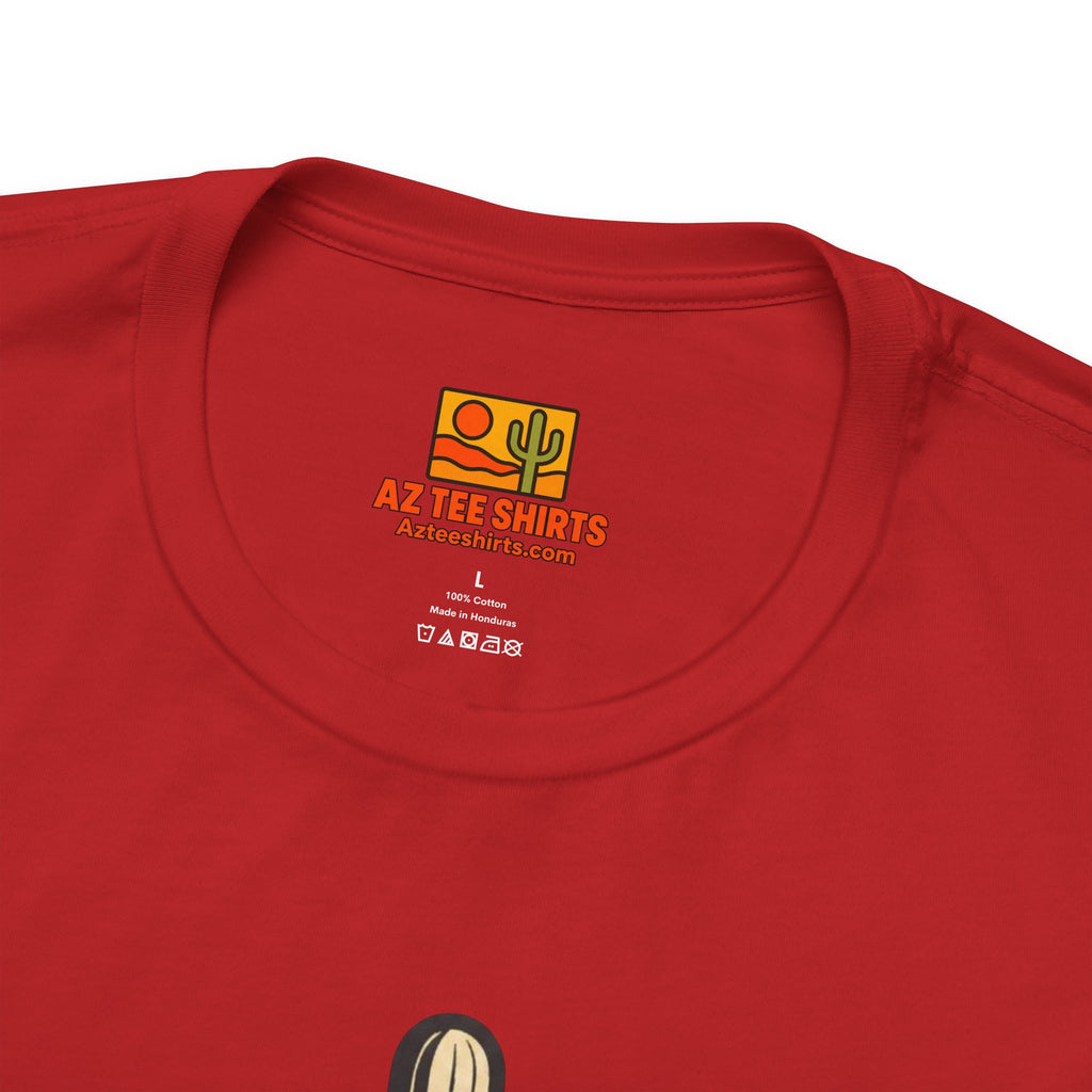 AZ Tee Shirts printed neck label inside the Arizona Saguaro Desert Mesa T-Shirt