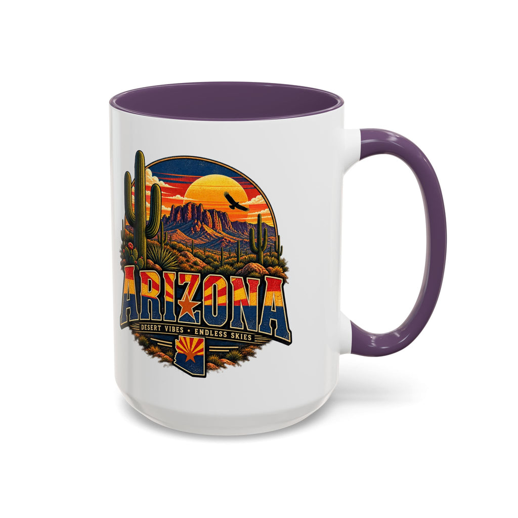 Arizona Coffee Mug – Desert Vibes Scenic Souvenir (11/15oz) — back view 3