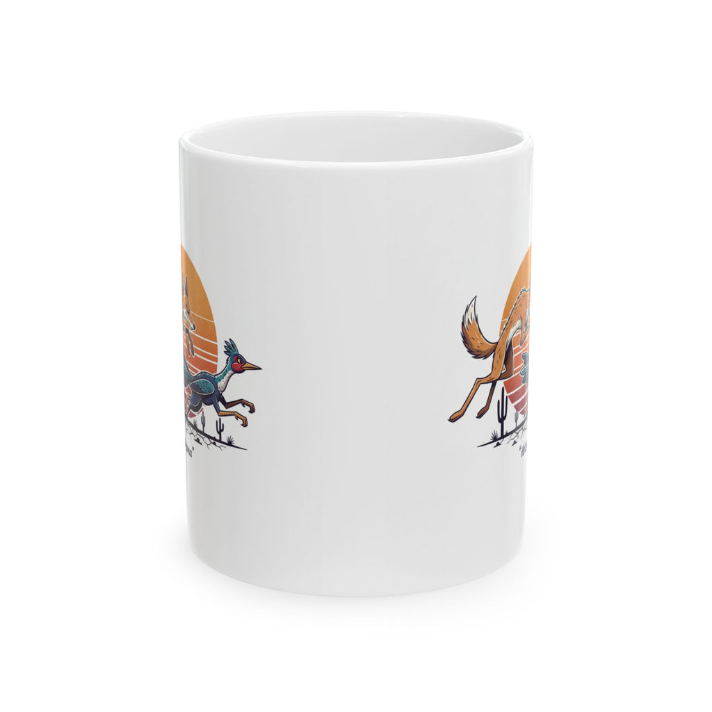 Coyote Wins Ceramic Mug — 'coyote wins' Text Design (11oz & 15oz)