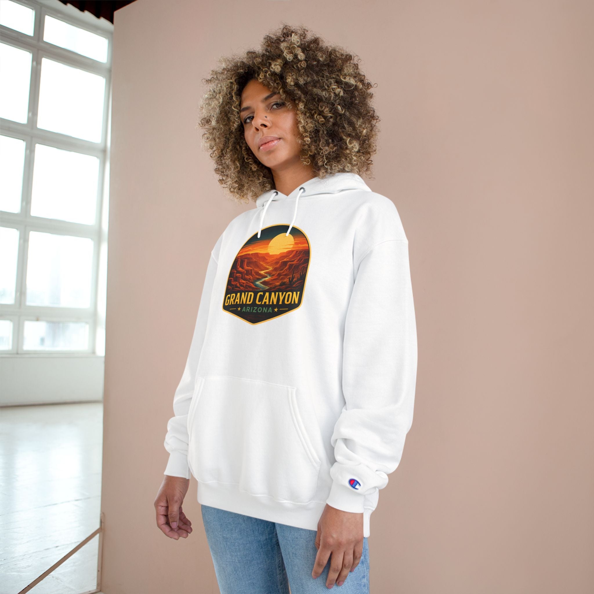 Arizona Desert Hoodie — Grand Canyon Sunset Badge Pullover