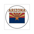 Arizona Flag Square Vinyl Sticker – Retro State Pride Decal — back view