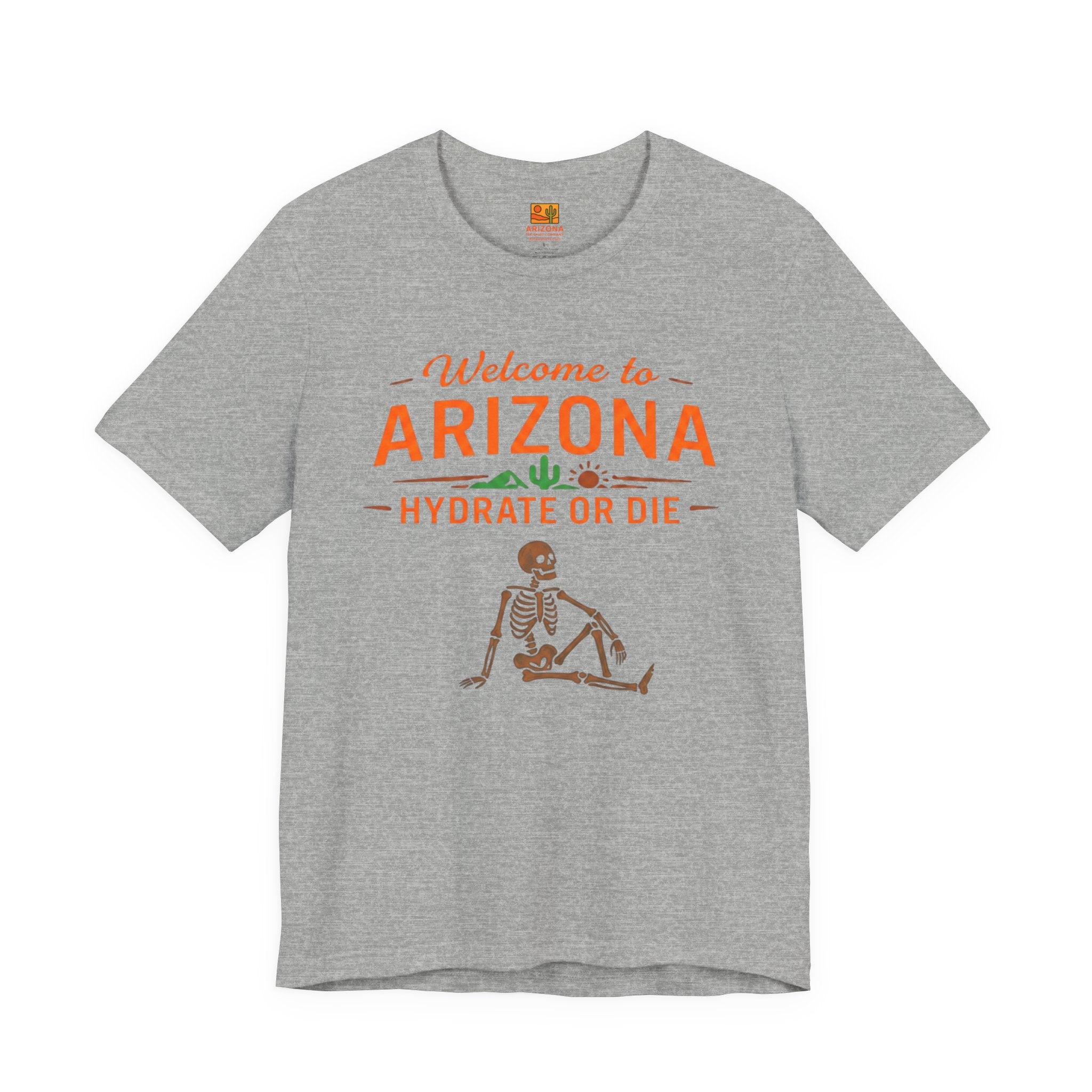 Arizona 'Hydrate or Die' Tee — Welcome to Arizona Desert Skeleton T-Shirt — alternate view
