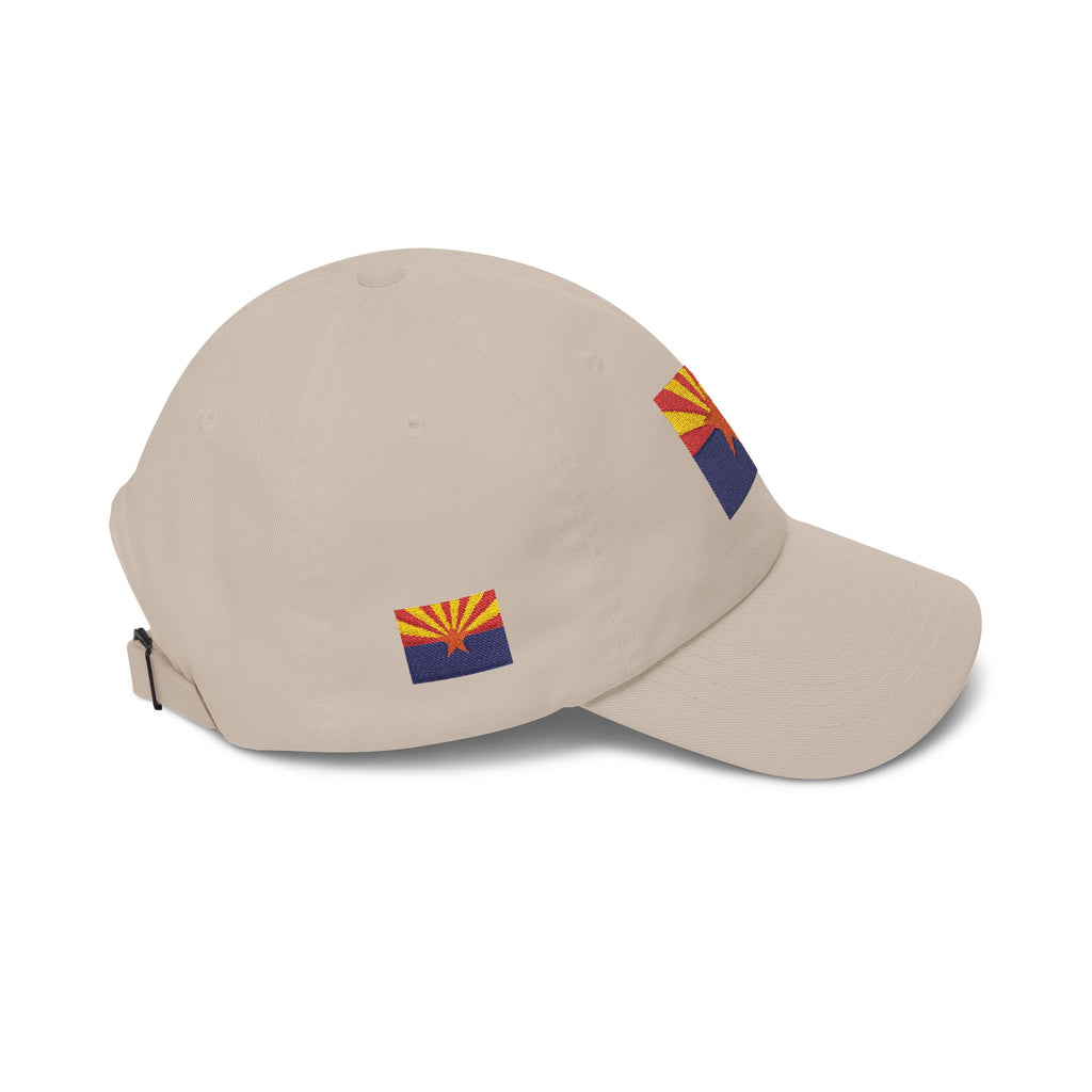 Arizona flag dad cap - Stone, right side view
