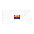 Arizona Flag Beach Towel — State Sunset Design — front view