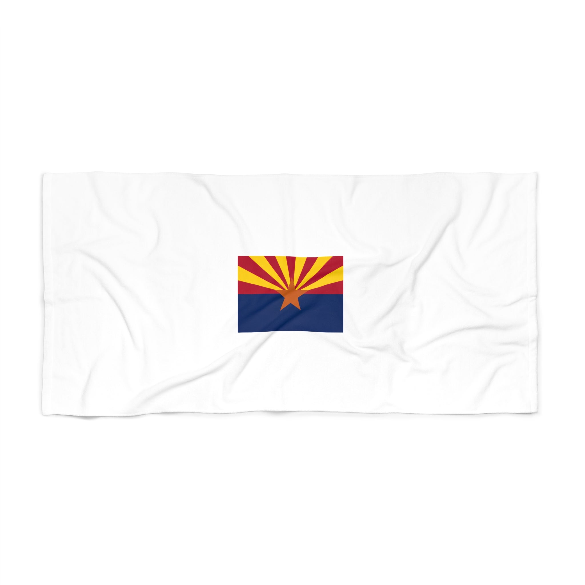 Arizona Flag Beach Towel — State Sunset Design — front view