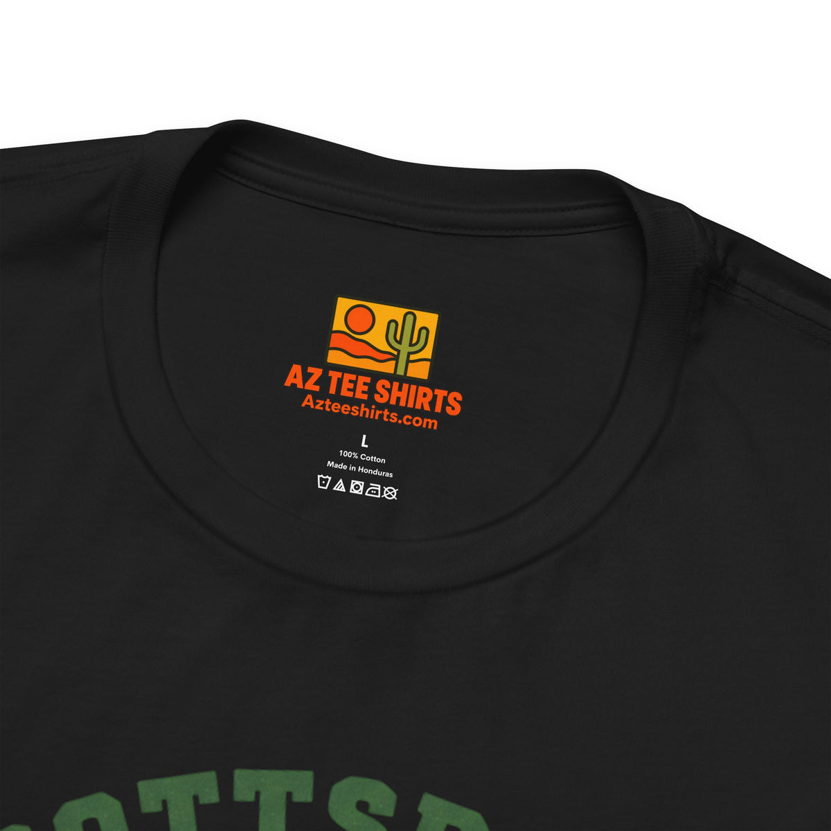 Scottsdale Drinking Club Retro Cactus Sunset Tee — detail view